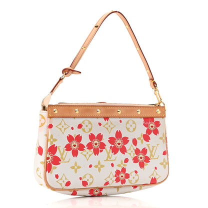 Louis Vuitton Monogram Cherry Blossom Pochette Accessories Red 3 of 10