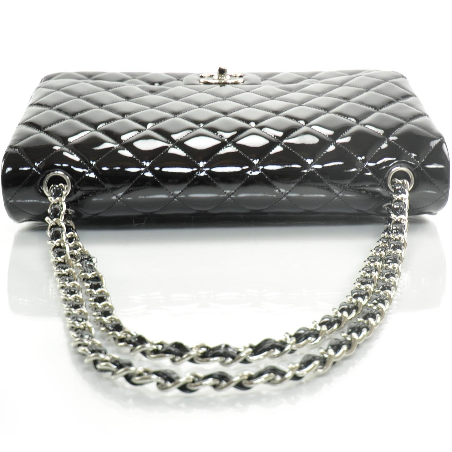 Patent Maxi Double Flap Black SHW