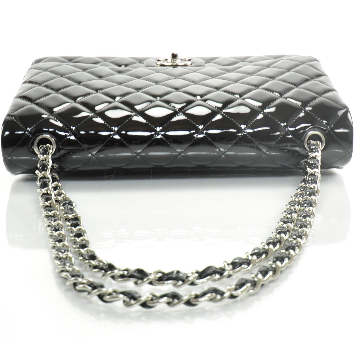 Chanel Patent Maxi Double Flap Black SHW 5 of 9