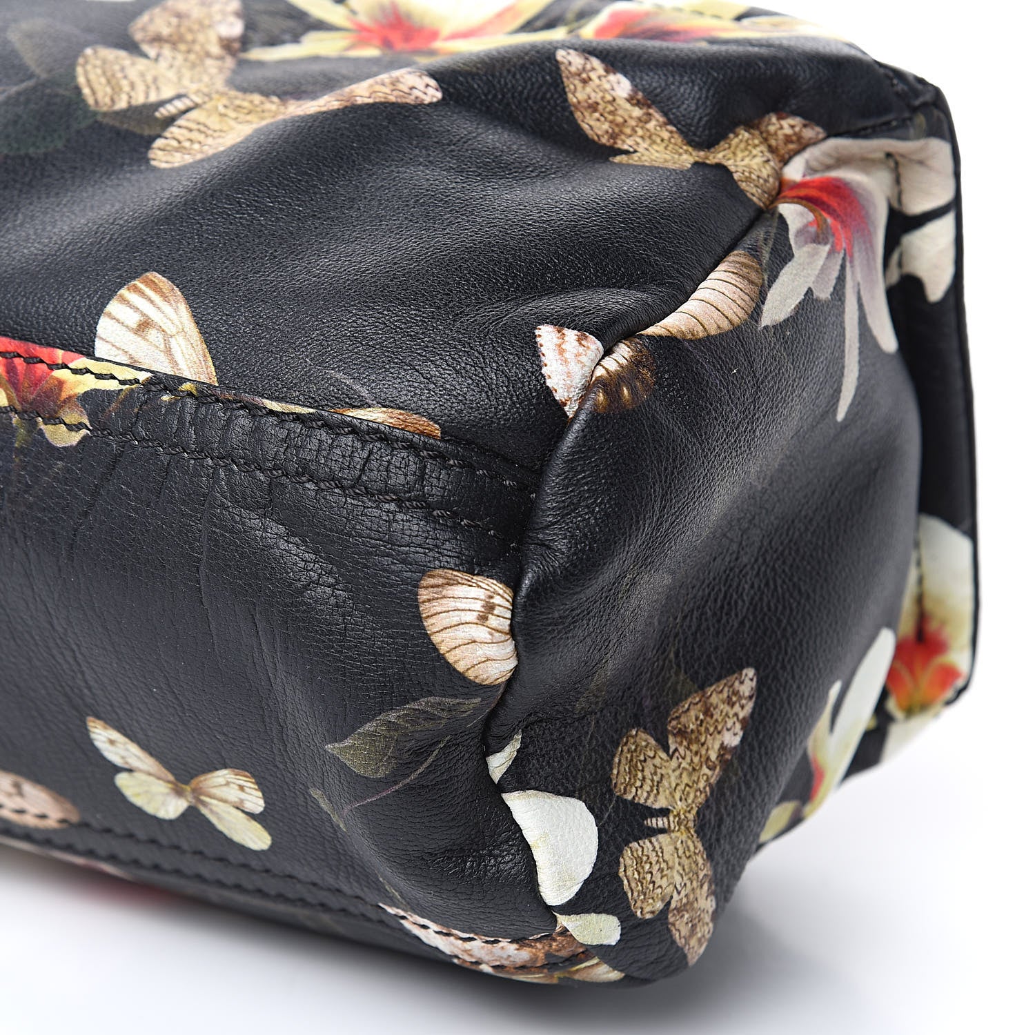 Givenchy Lambskin Magnolia and Moth Print Mini Pandora Black 9 of 9