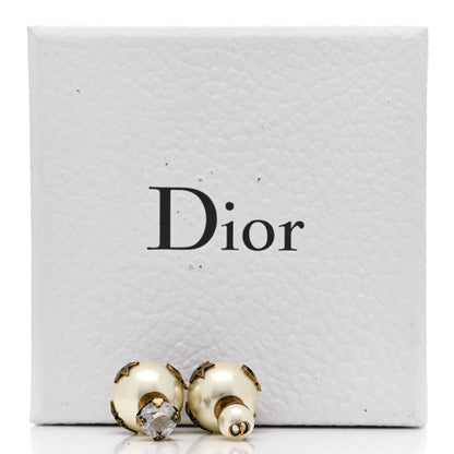 Christian Dior Pearl Crystal Tribales Bee Earrings Gold 6 of 6