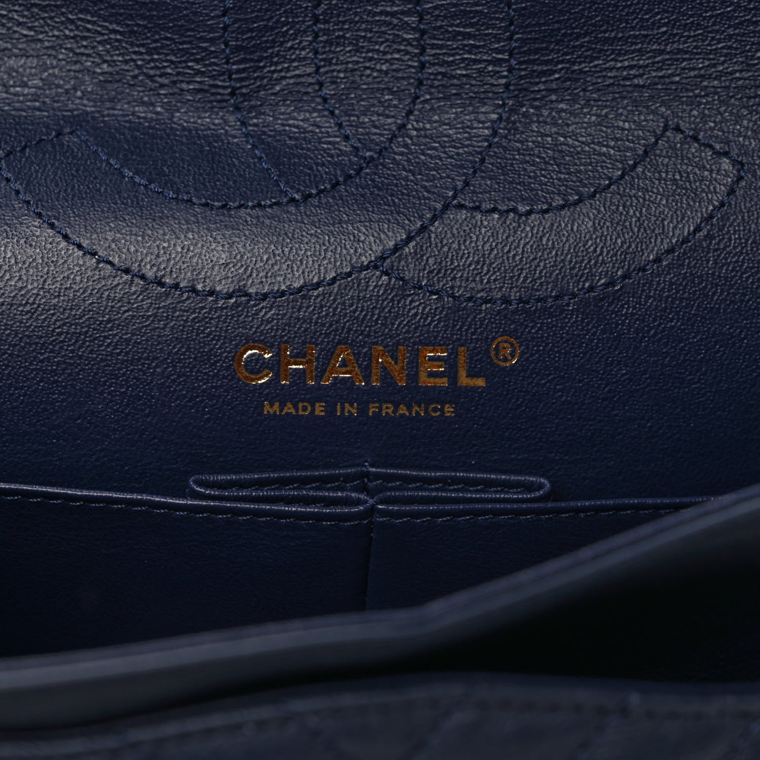 Chanel Crumpled Calfskin Chevron Quilted 2.55 Reissue 226 Navy Blue 6 of 10