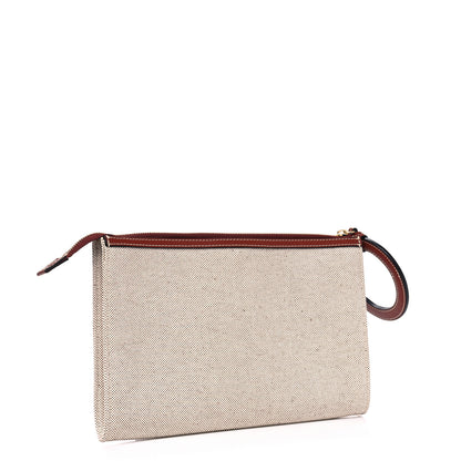 Chloe Cotton Calfskin Hope Clutch Sepia Brown 2 of 4