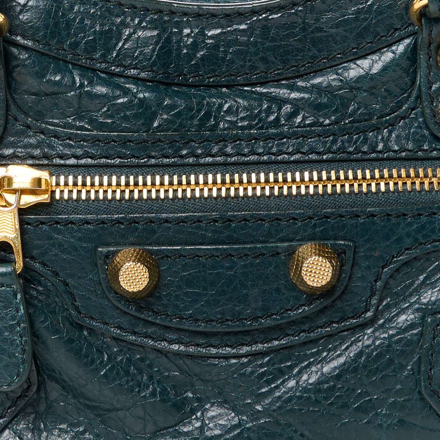 Balenciaga Agneau Giant 12 Gold Hardware Mini City Vert Pinede 9 of 13