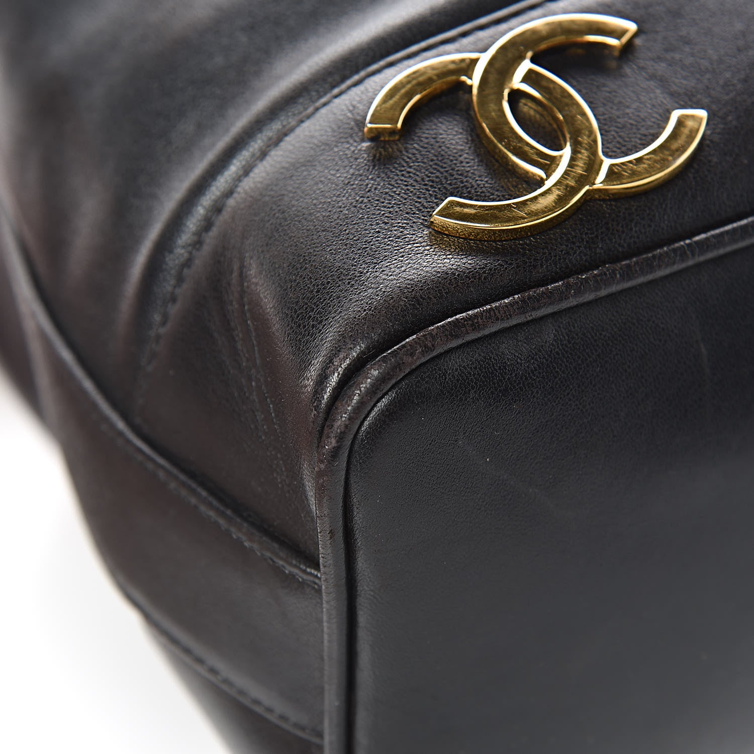 Chanel Lambskin CC Drawstring Shoulder Bag Black 13 of 17