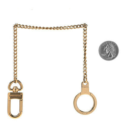 Louis Vuitton Metal Pochette Extender Key Ring Chain Gold 2 of 3