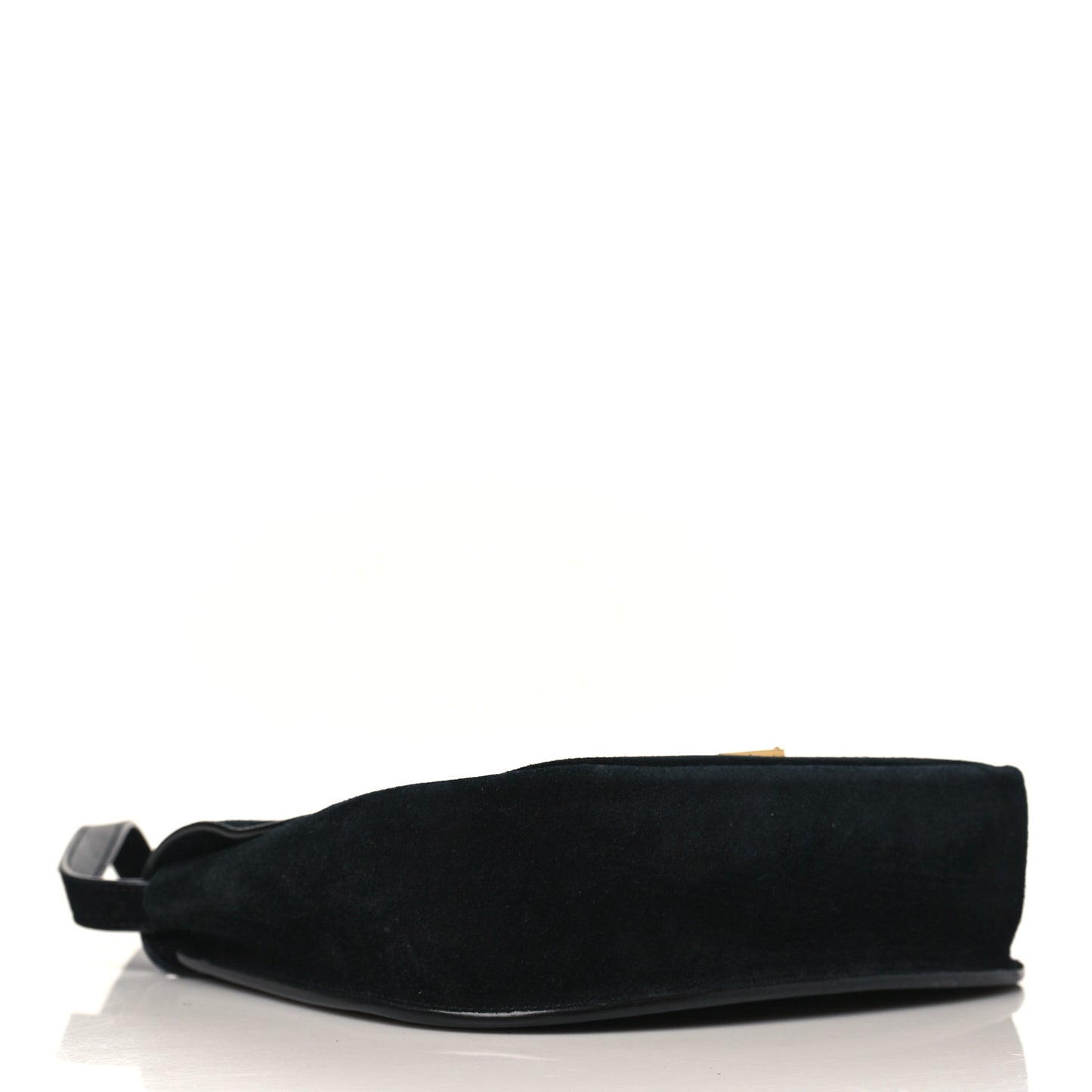 Suede Calfskin Monogram Medium Kaia Satchel Black