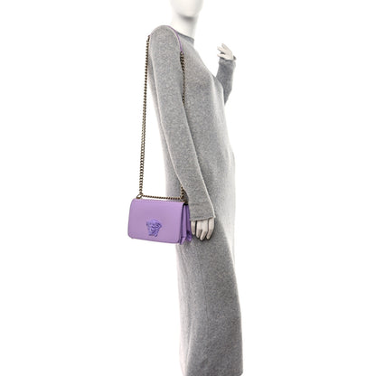 Versace Patent Palazzo Medusa Chain Shoulder Bag Purple 2 of 12