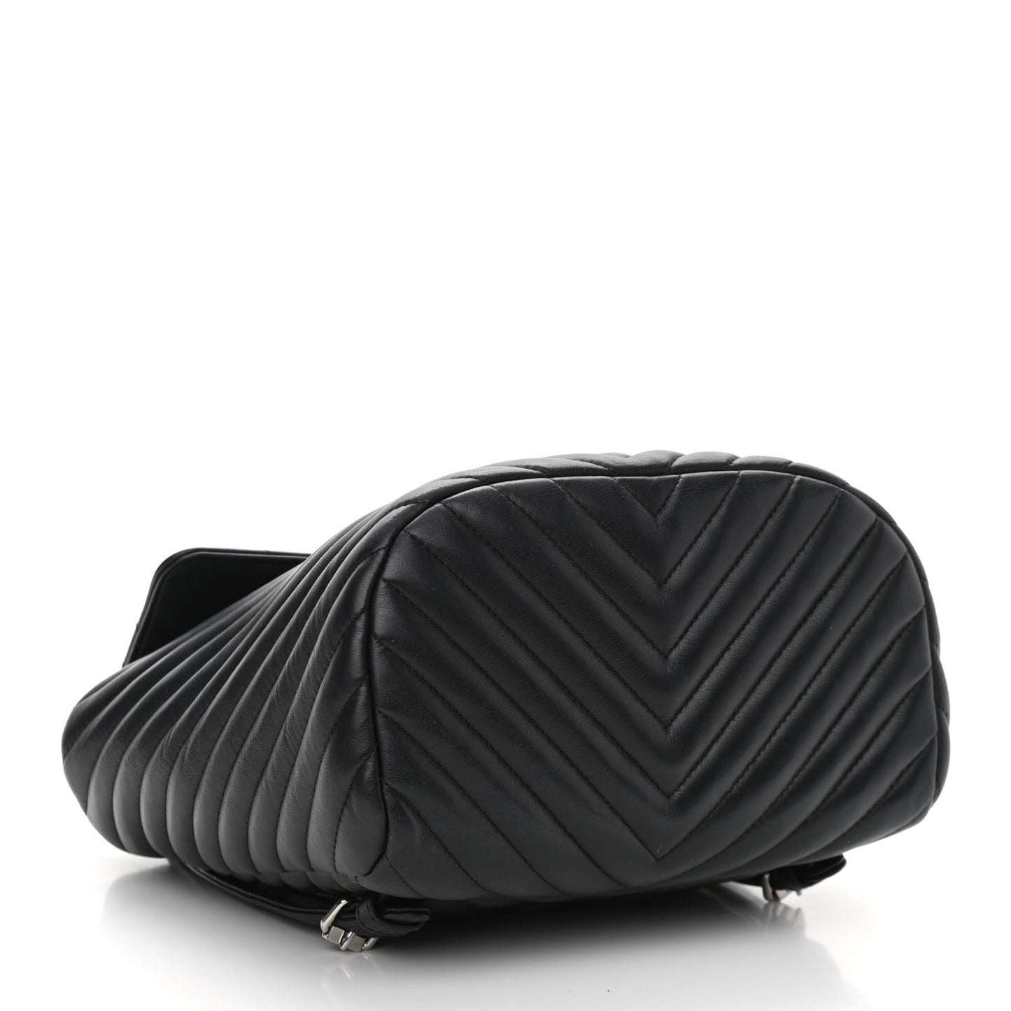 Calfskin Chevron Quilted Small Urban Spirit Backpack Black
