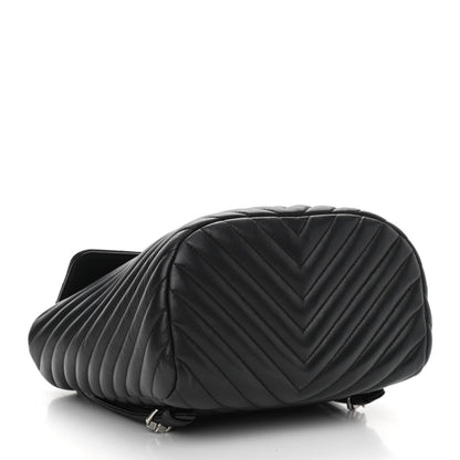 Chanel Calfskin Chevron Quilted Small Urban Spirit Backpack Black 4 of 10