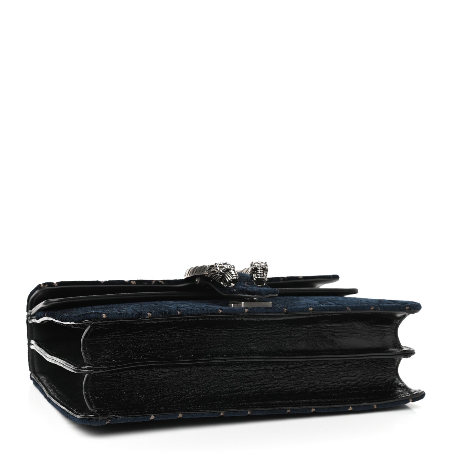Velvet Skipper GG Monogram Small Dionysus Shoulder Bag Blue Beige Black