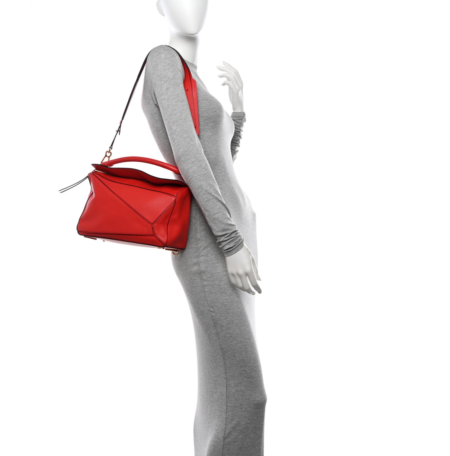 Calfskin Medium Puzzle Bag Scarlet