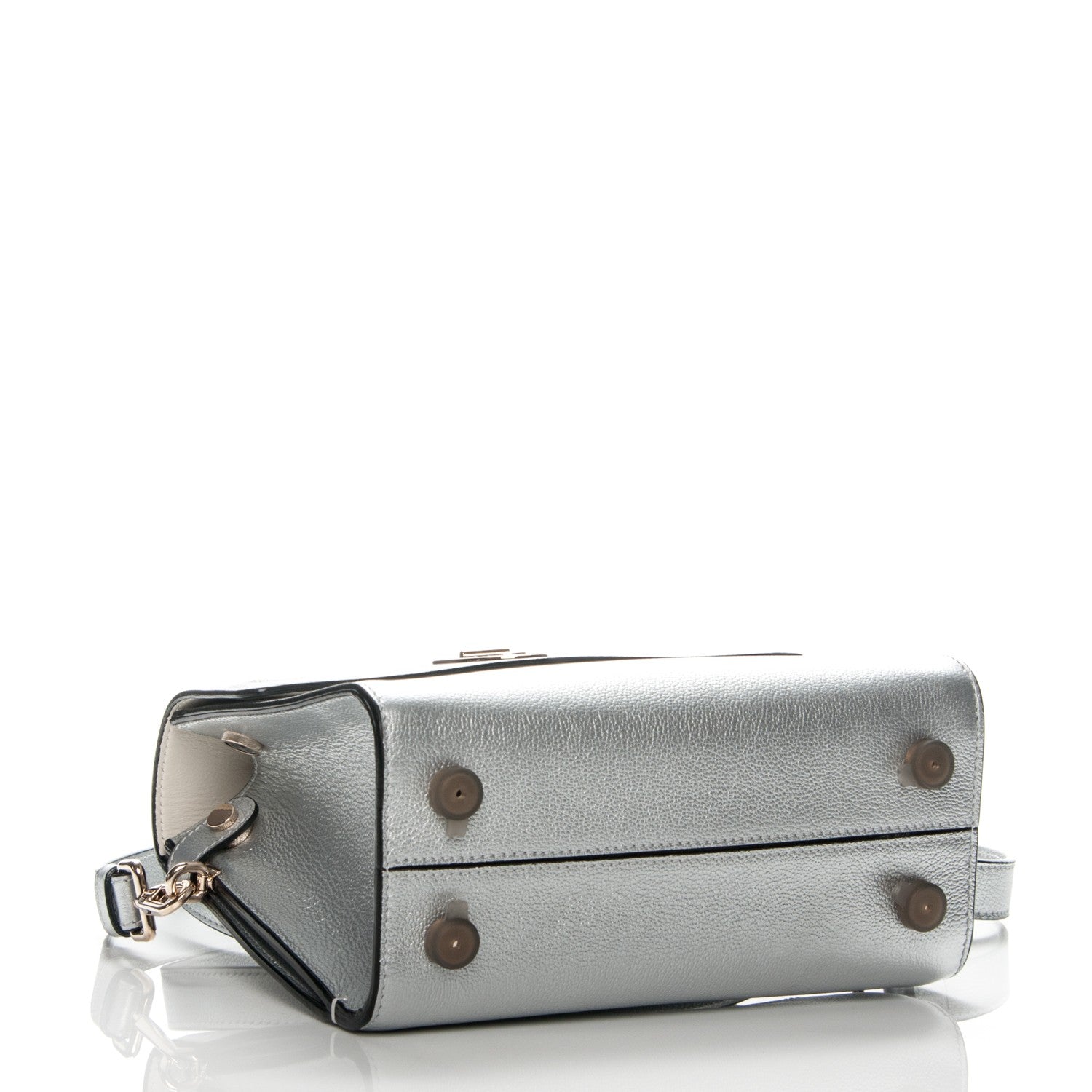 Christian Dior Grained Calfskin Mini Diorever Flap Silver 4 of 6