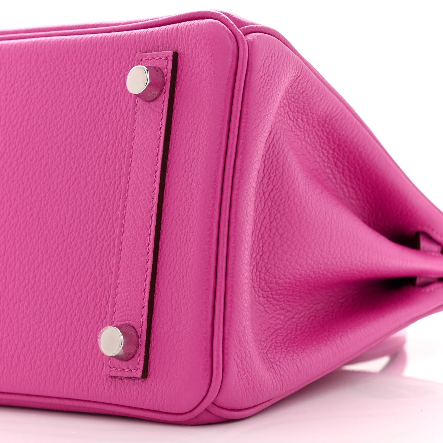 Hermes Taurillon Novillo Verso Birkin 25 Magnolia Rouge Casaque 10 of 11