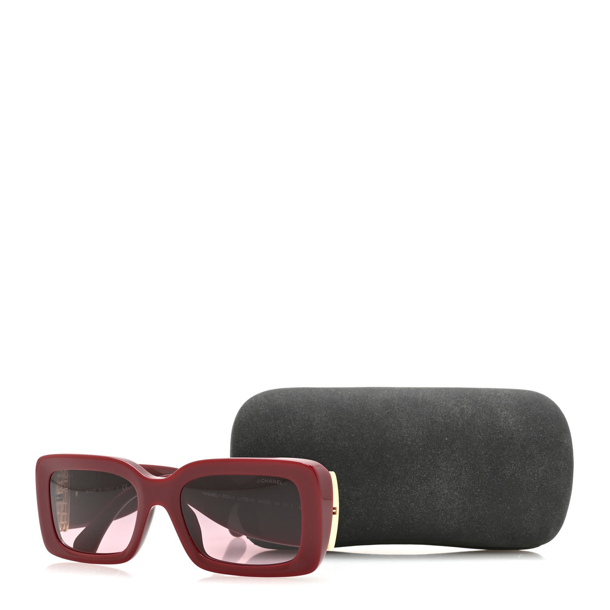 Acetate Rectangle Sunglasses 5534 Red