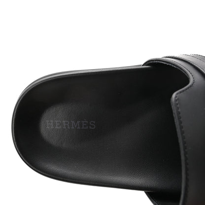 Hermes Calfskin Womens Empire Sandals 40 Black 8 of 9