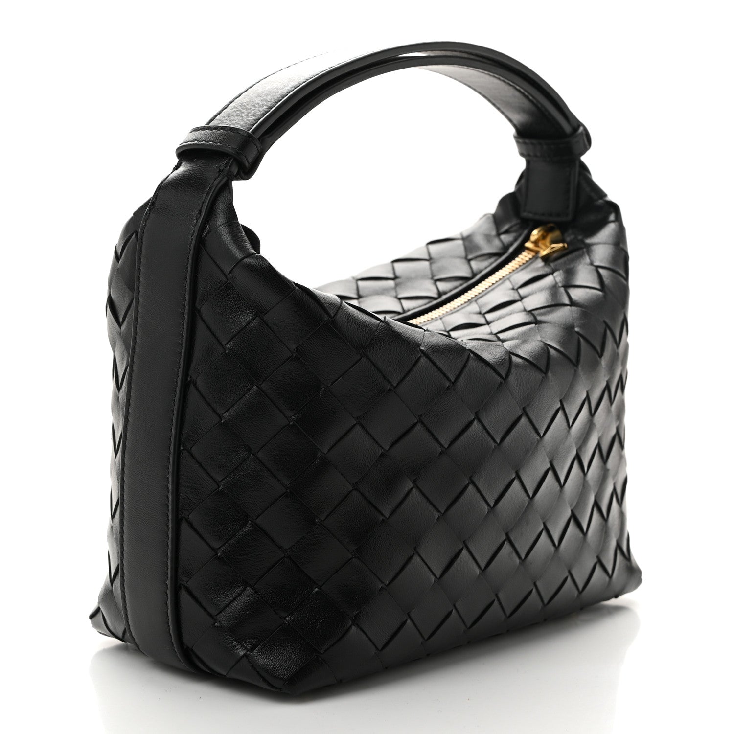 Bottega Veneta Calfskin Nappa Intrecciato Mini Wallace Black 3 of 10