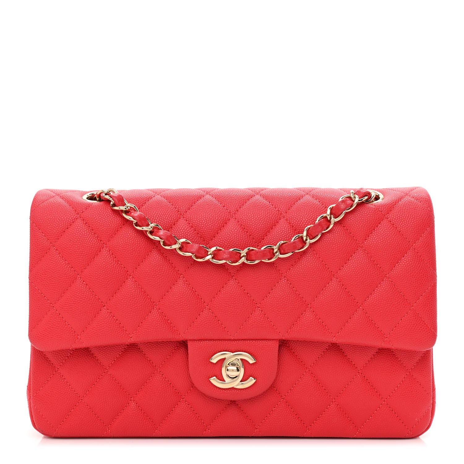 Chanel Caviar Quilted Medium Double Flap Red 1 of 12