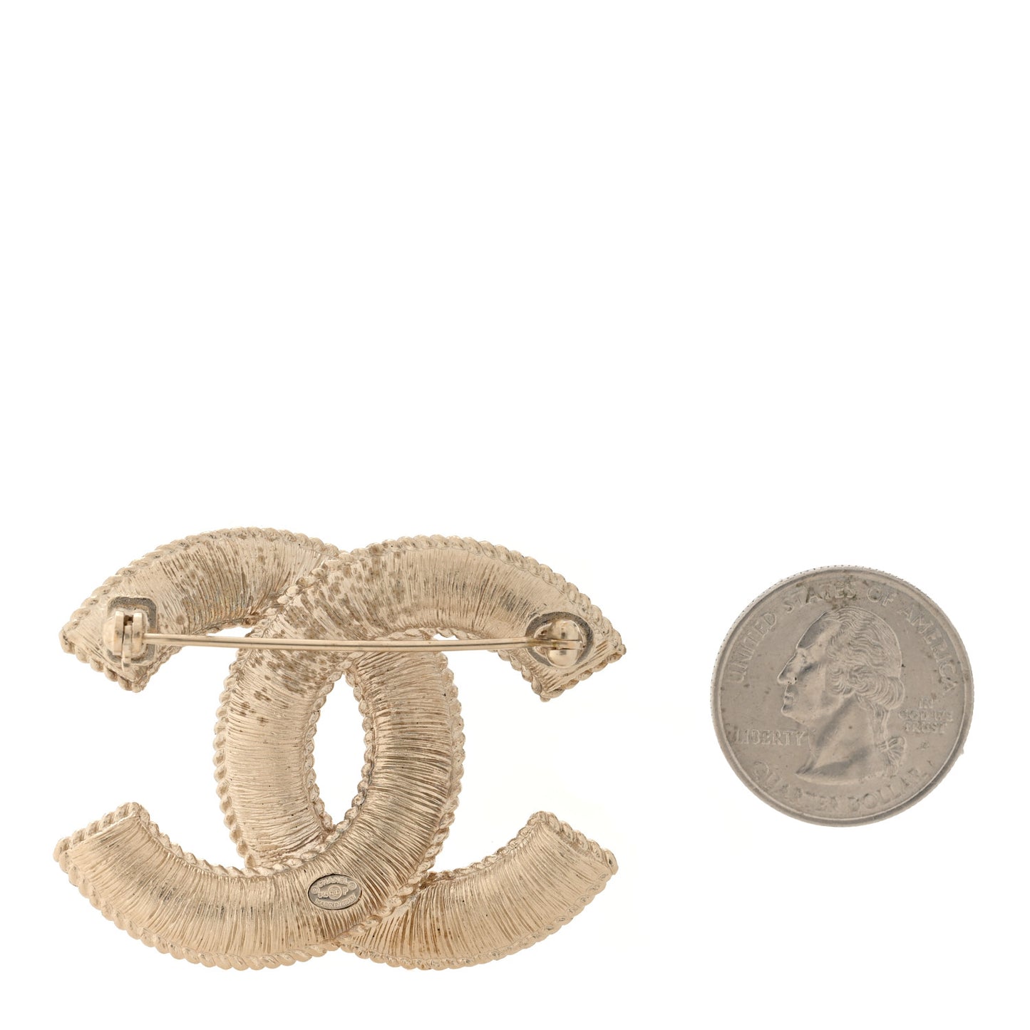 Pearl CC Brooch Light Gold