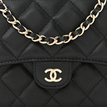 Chanel Caviar Quilted Flap Phone Holder With Chain Black 9 of 12