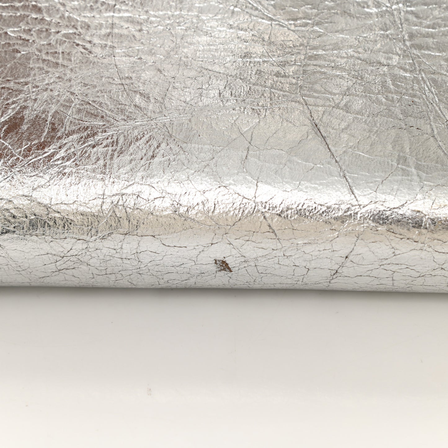 Metallic Calfskin Large Diorever Flap Silver