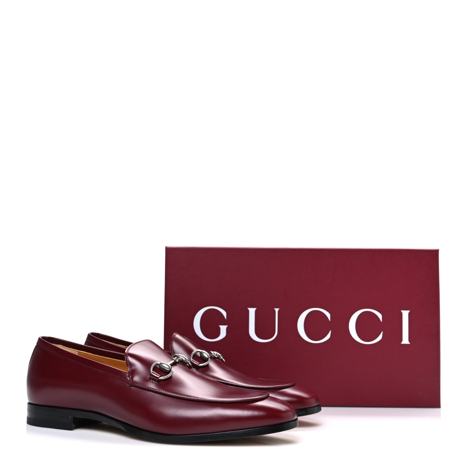 Gucci Betis Glamour Calfskin Mens Jordaan Loafers 10.5 Rosso Ancora 11 of 11