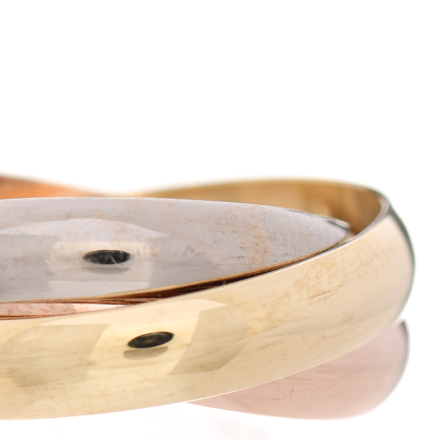 Cartier 18K Pink Yellow White Gold Classic Trinity Ring 48 4.5 7 of 7
