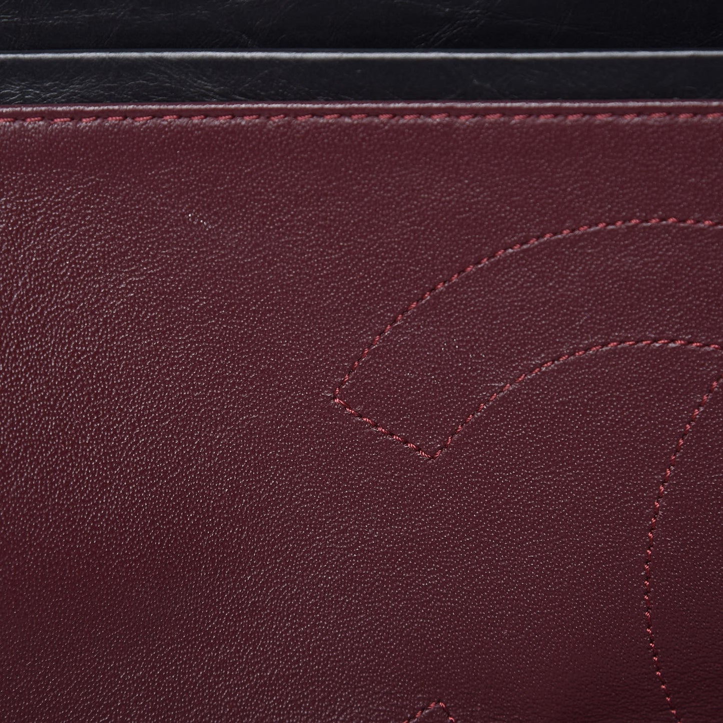 Aged Calfskin Quilted 2.55 Reissue 227 Flap Black