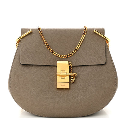 Chloe Grained Lambskin Drew Shoulder Bag Motty Grey 1 of 10