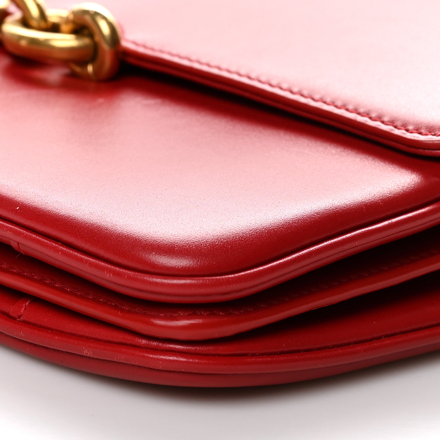 Saint Laurent Smooth Calfskin Le Maillon Satchel Rouge Eros 11 of 12