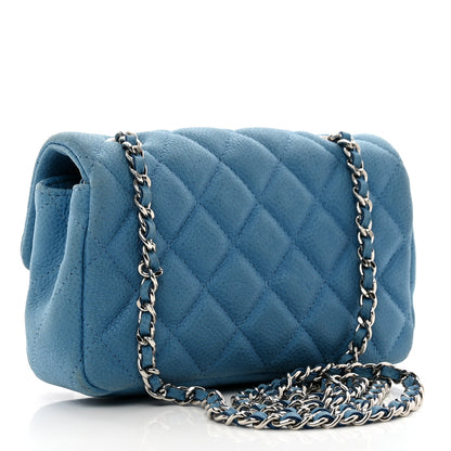 Chanel Iridescent Caviar Quilted Extra Mini Flap Light Blue 3 of 10