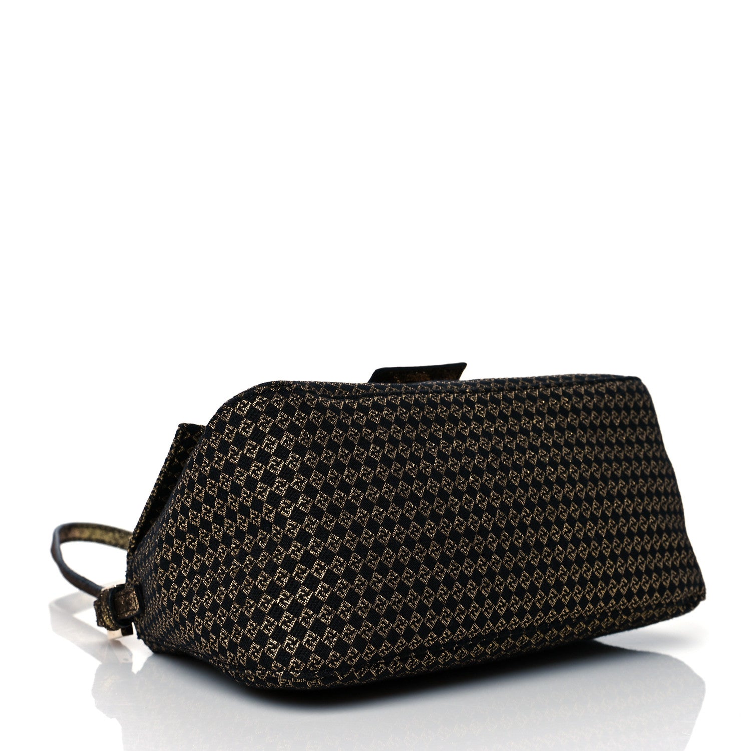 Fendi Micro Zucchino Forever Mini Mama Baguette Black Gold 3 of 9