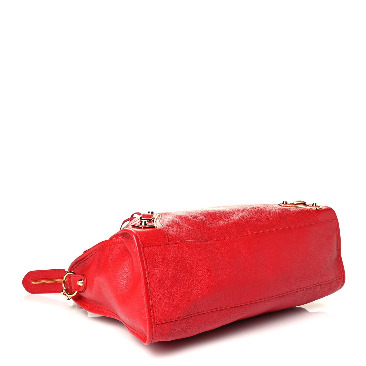 Balenciaga Chevre Gold Metallic Edge Hardware City Rouge Grenade 3 of 5