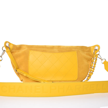 Chanel X PHARRELL WILLIAMS Suede Lambskin Oversized Waist Belt Bag Jaune Yellow 15 of 15