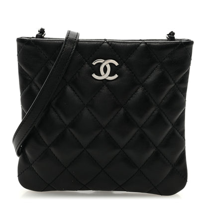 Chanel Lambskin Quilted Crossbody Bag Black 1 of 9