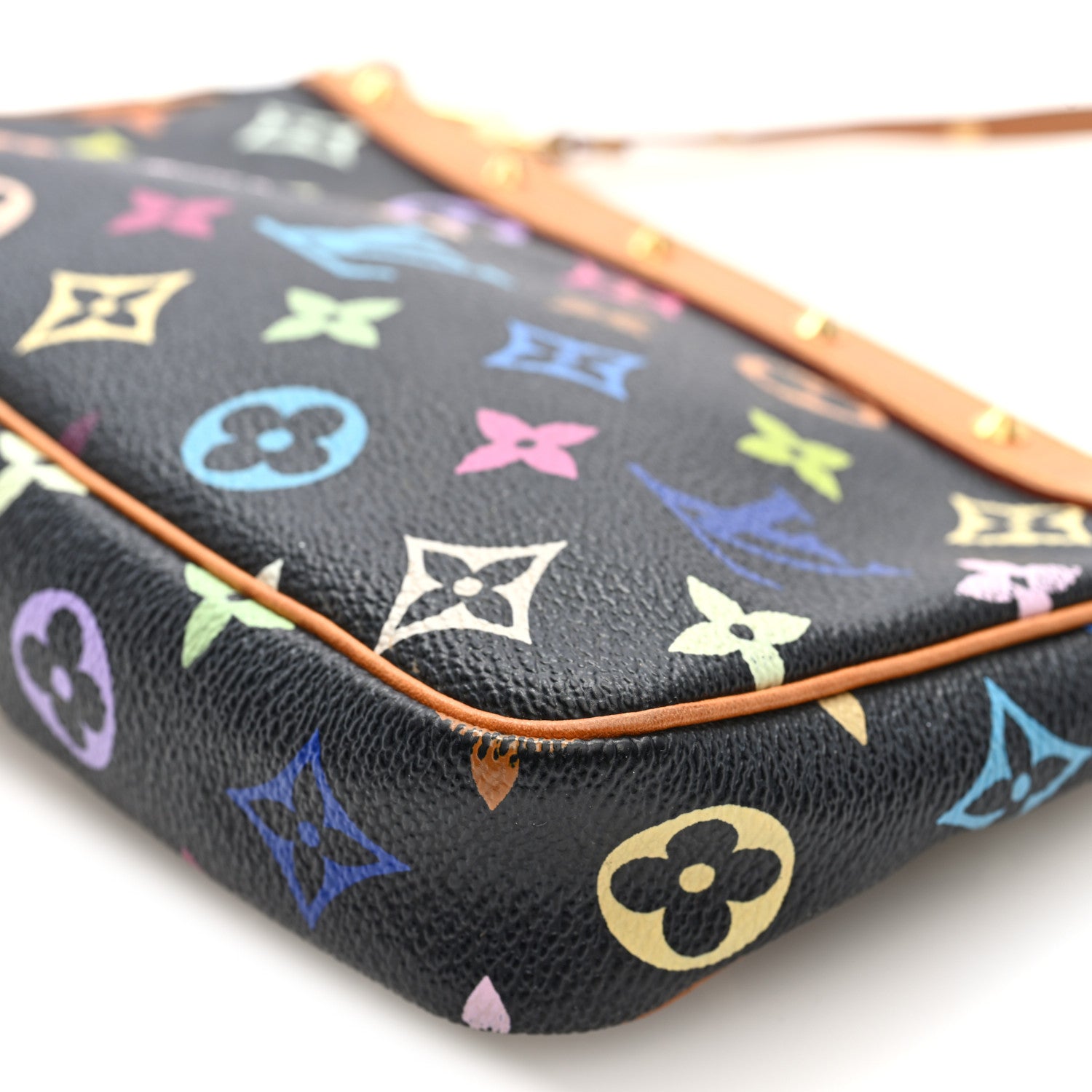 Louis Vuitton Monogram Multicolor Pochette Accessories Black 9 of 9