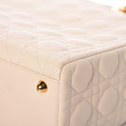 Christian Dior Lambskin Cannage Large Lady Dior Light Beige 15 of 20