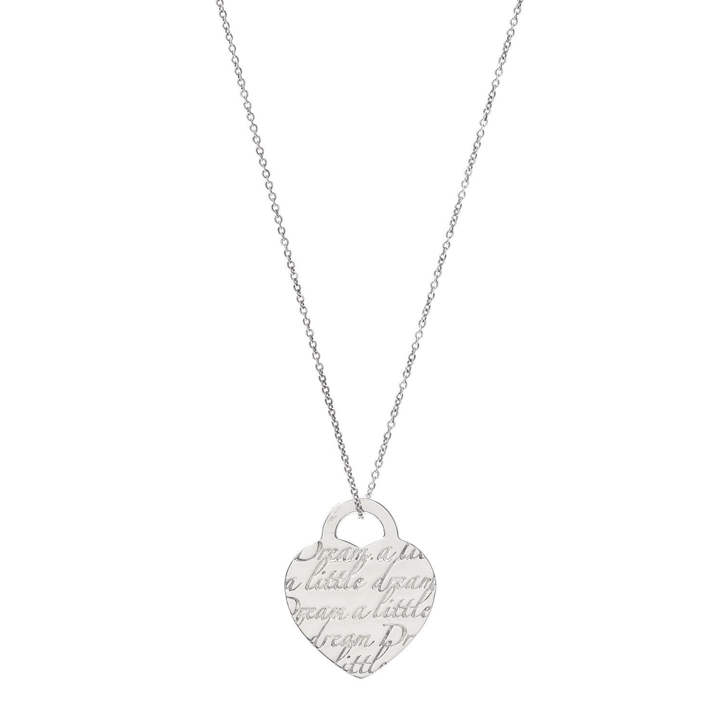 Sterling Silver Dream A Little Dream Heart Pendant Necklace
