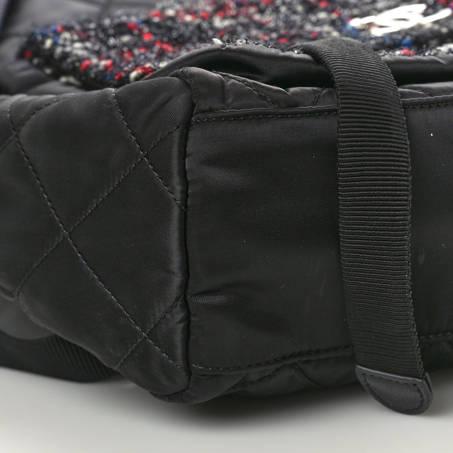 Chanel Tweed Nylon Quilted Astronaut Essentials Backpack Black Multicolor 9 of 10