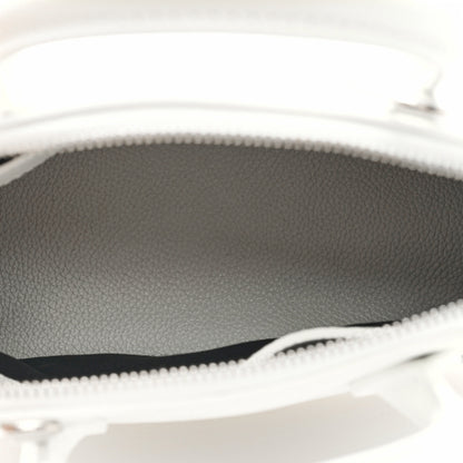 Balenciaga Grained Calfskin XXS Ville Top Handle Bag White Black 5 of 8