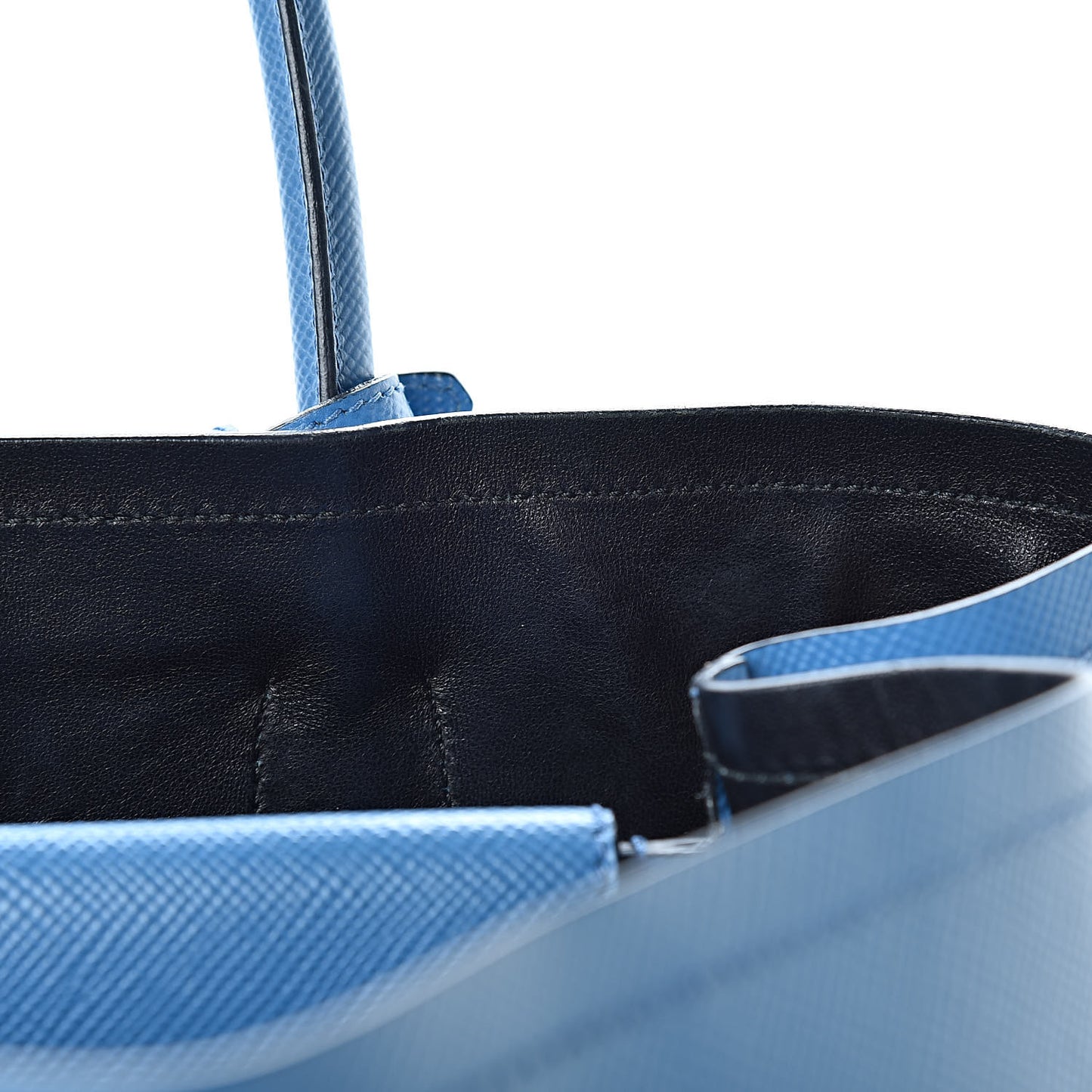 Saffiano Cuir Large Double Bag Cobalto