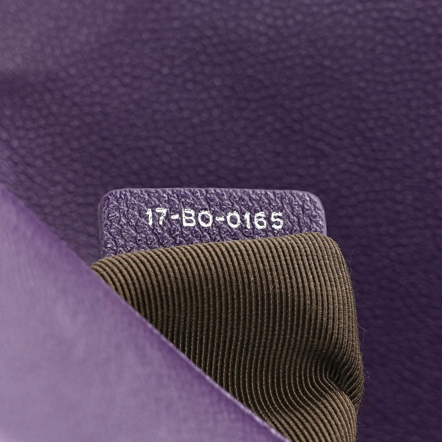 Grained Calfskin Medium Diorama Flap Bag Purple