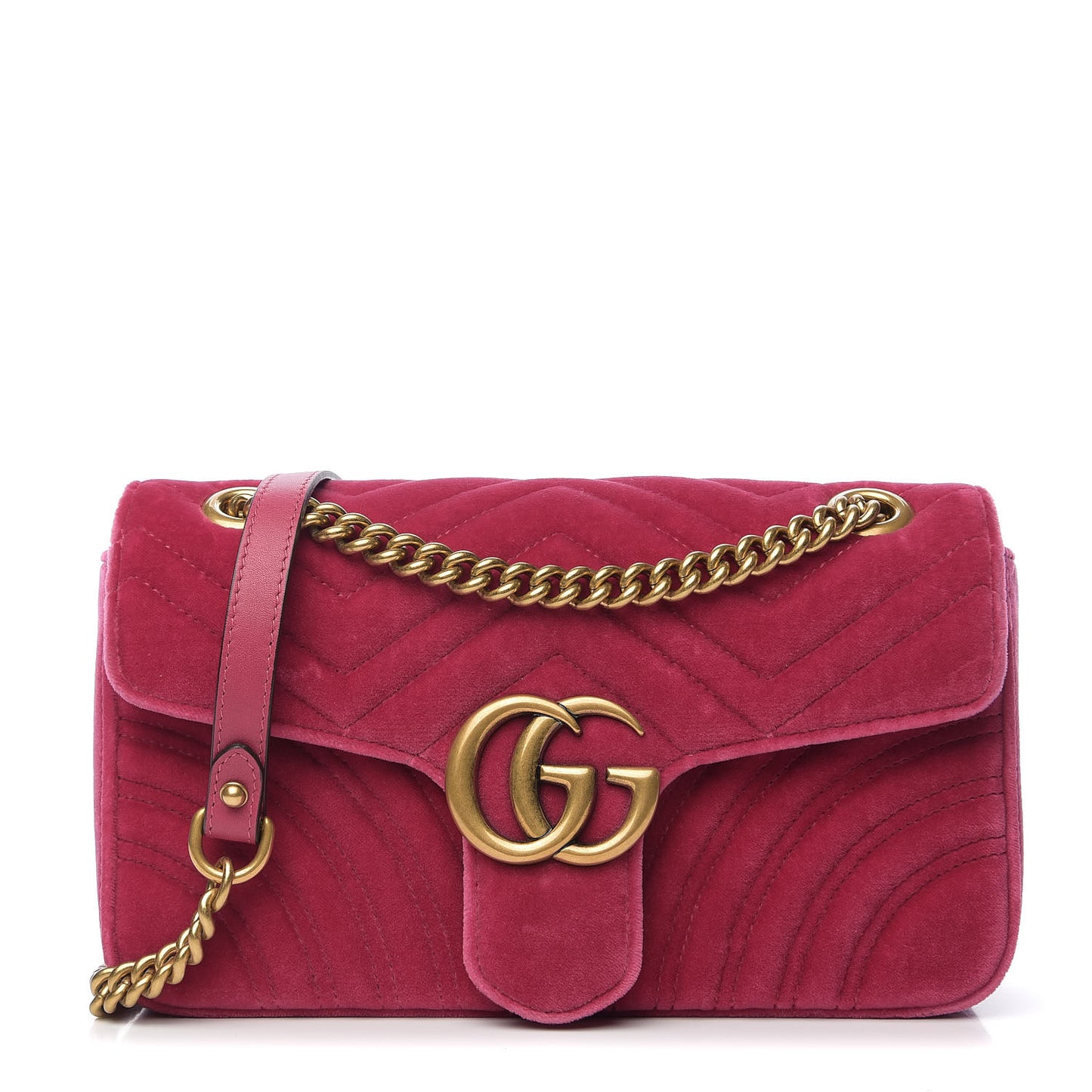 Velvet Matelasse Small GG Marmont Shoulder Bag Light Raspberry Rose