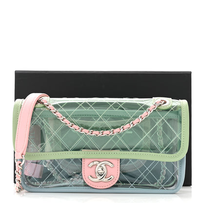 Chanel Lambskin PVC Quilted Mini Coco Splash Flap Blue Green 11 of 11