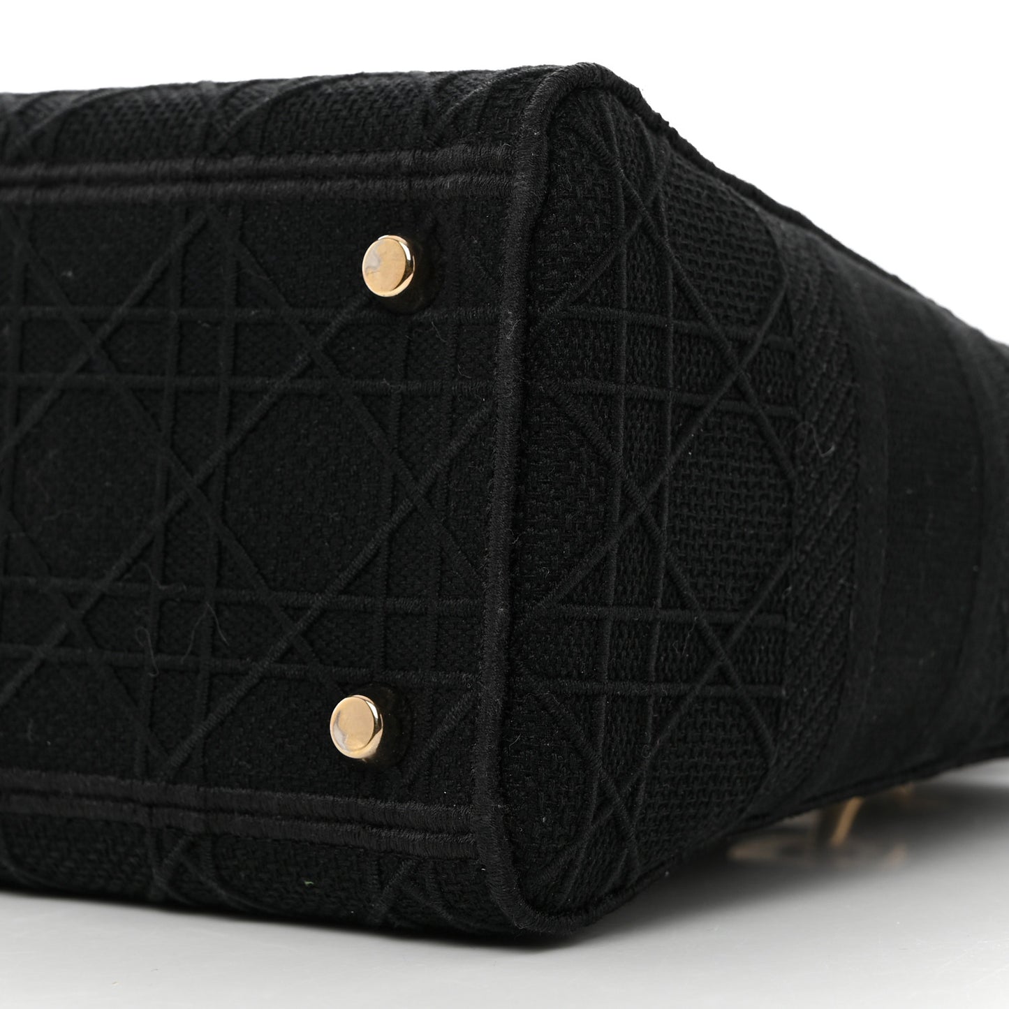 Canvas Embroidered Cannage Medium Lady D-Lite Black