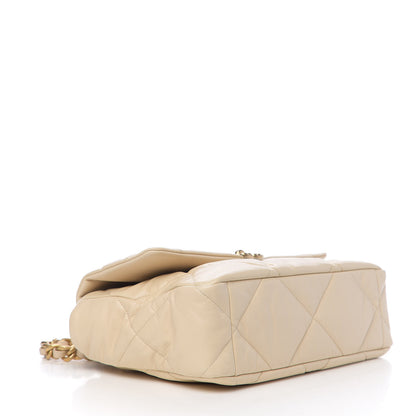Chanel Lambskin Quilted Large 19 Flap Beige 3 of 8