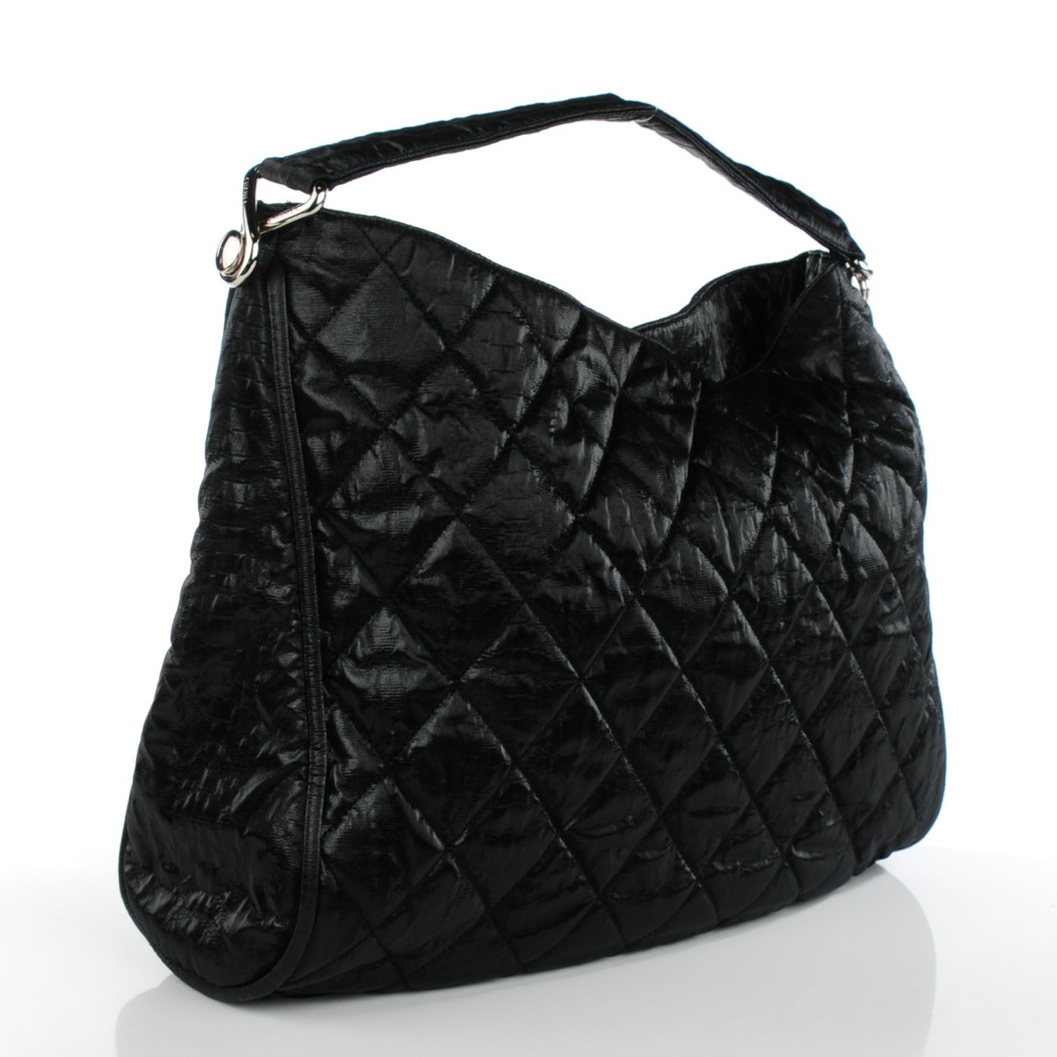 Chanel Nylon Quilted Le Marais Hobo Black 3 of 8