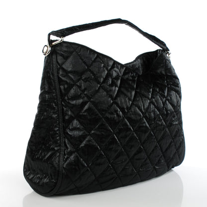 Chanel Nylon Quilted Le Marais Hobo Black 3 of 8
