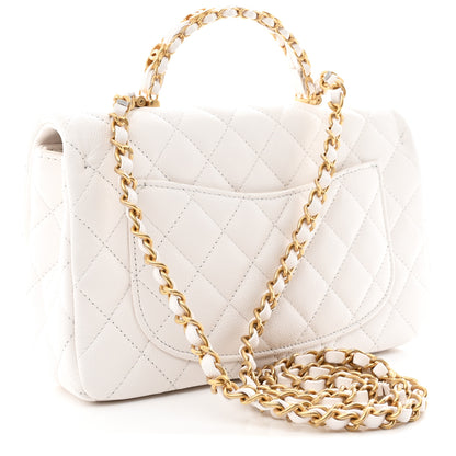 Chanel Caviar Quilted Small Handy CC Flap White 3 of 11