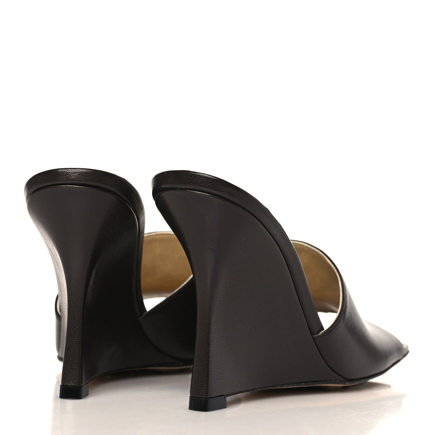 Lambskin Stretch Wedge 90mm Sandals 36.5 Fondant